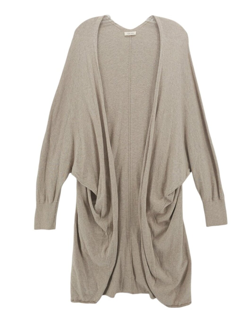 MERSEA Chelsea Kimono Cotton Cashmere Open Cardigan Beige ONE SIZE